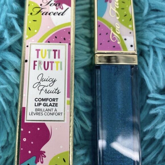 TOO FACED TUTTI FRUTTI JUICY FRUITS LIP GLAZE - BLUE YOU AWAY - Picture 3 of 5